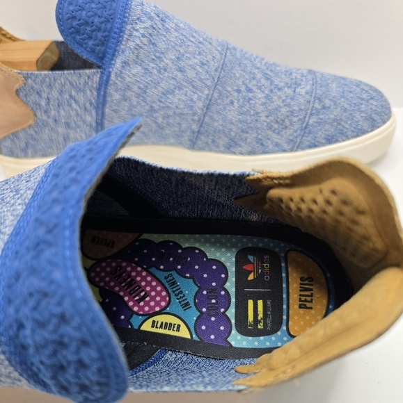 Adidas × Pharrell Williams | Elastic 'EQT Blue' sporty low-top sneakers MENS 11 - Picture 5 of 10